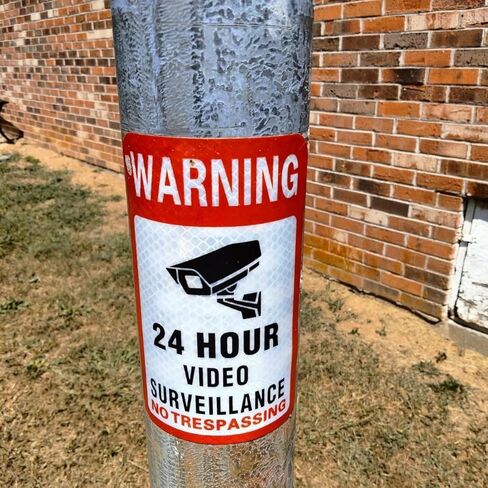 6 Pack Video Surveillance Sign Reflective Sticker Decal Self Adhesive, 5.9" x 4", UV Protected & Waterproof, Indoor & Outdoor Use in Saudi Arabia