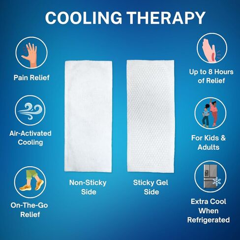 22 Elevate Lab Cooling Patches – Portable Soft Gel Pads for Refreshing Comfort & Temperature Relief – Air-Activated Reusable Design - Unscented and Dye Free – 6 Count in Saudi Arabia