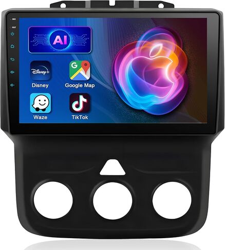Car Stereo Radio for Dodge RAM 1500 2500 3500 2013 2014 2015 2016 2017 2018 with Wireless CarPlay and Android Auto,9 inch Android 13 Touch Screen Radio Replacement，2G Ram 64G ROM (Only fit Manual AC) in Saudi Arabia