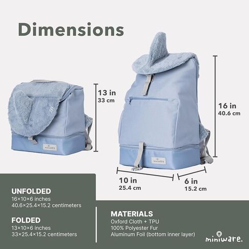 Miniware Kai the Shark My First Pac Pac - حقيبة ظهر 2 في 1 وحقيبة غداء - حقيبة ظهر معزولة للأطفال مع حقيبة غداء مرفقة - متينة وقابلة للتعديل ومريحة للأعمار من 3 سنوات فما فوق in Kuwait