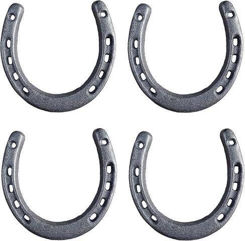 Atpxdk 2 pcs Cast Iron Horseshoe Wall Decor, Durable Cast Iron Horse Shoes Decoration for Good Luck in Saudi Arabia