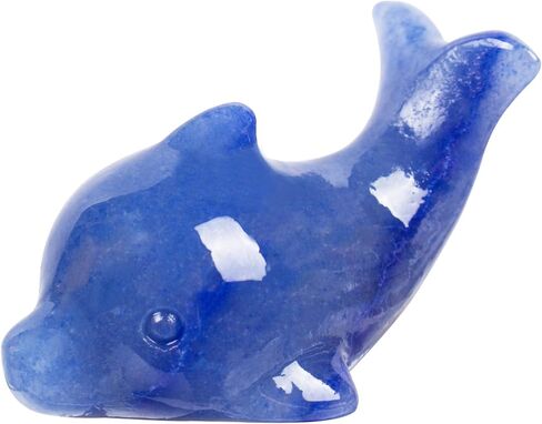 Hguxmcu Rainbow Fluorite Crystal Dolphin Carving Hand Carved,1.8 Inch Dolphin Figurine Polished Gemstone Animal Sculpture Healing Stone Meditation Decor Gift Collection in Kuwait
