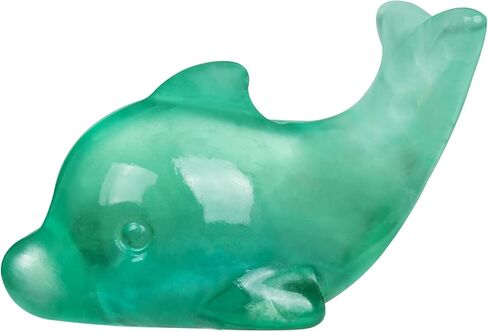 Hguxmcu Rainbow Fluorite Crystal Dolphin Carving Hand Carved,1.8 Inch Dolphin Figurine Polished Gemstone Animal Sculpture Healing Stone Meditation Decor Gift Collection in Kuwait