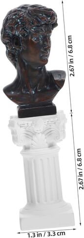 1Set Mini David Statue Resin Sculpture Classic Roman Bust Figurine for Home Decor Desktop Ornament Dining Room Table Decor Greek David Sculpture in Saudi Arabia