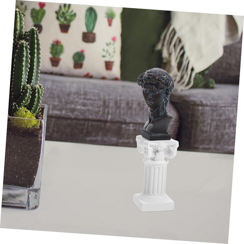 1Set Mini David Statue Resin Sculpture Classic Roman Bust Figurine for Home Decor Desktop Ornament Dining Room Table Decor Greek David Sculpture in Saudi Arabia