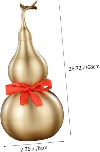 Brass Gourd Statue Chinese Style Gourd Figurine for Home Decoration Wealth and Luck Ornament Vintage Brass Gourd Decor Housewarming in Saudi Arabia