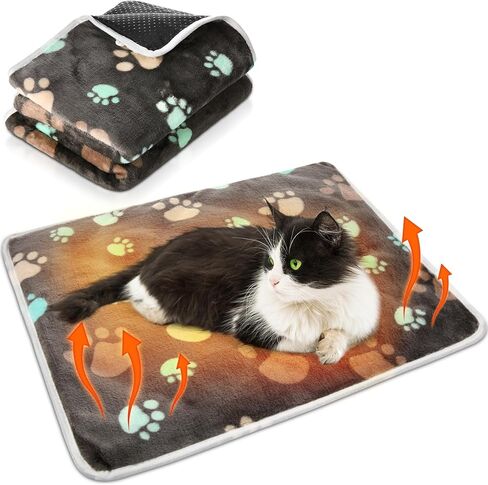2 Pack Self Warming Cat Bed Self Heating Dog Pad Cat Warming Pad Thermal Pet Mat Washable Reflect Body Heat Removable Cover for Indoor Outdoor Feral Pet(Large Star,16 x 20 Inch) in Kuwait