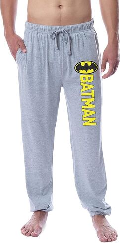 بنطال بيجامة رجالي من DC Comics مطبوع عليه شعار Batman Vintage Classic Bat Logo Sleep Jogger in Saudi Arabia