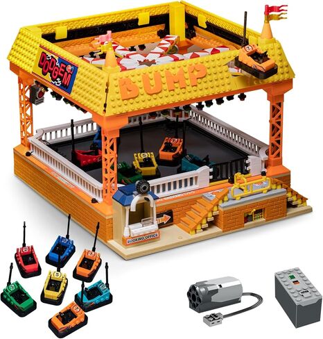 بلبنات البناء الأسطوانة مجموعة القطار. Amusement Park Funfair Track Construction Toys for Teen Boys Son ، أحفاد الأحفاد ، عشاق Block. أدوات التحكم في السيارات ، هدايا عيد ميلاد عيد الميلاد-3464 قطعة in Kuwait