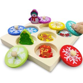 ألغاز ألغاز مونتيسوري الخشبية الخشبية للأطفال الصغار فتيات الفتيات سلة عيد الفصح. in Kuwait