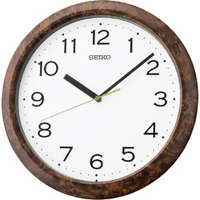 Seiko QHA014BLH Faux Wood Wall Clock, Brown, 13 Inch in Saudi Arabia