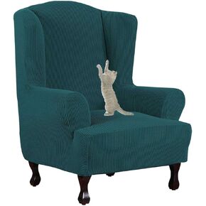 غطاء كرسي HACLEN Wingback مقاوم للخدش، قطعة واحدة قابلة للتمدد لكرسي الجناح قابل للغسل، غطاء كرسي مريح لغرفة المعيشة (رمادي فاتح، مقاس واحد) in Kuwait