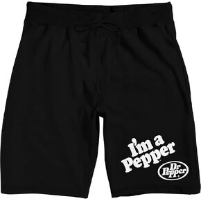 Dr Pepper I'm A Pepper Men's Black Sleep Pajama Shorts in Saudi Arabia