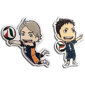 Haikyuu!!: Sawamura Daichi & Sugawara Koshi Pins Set of Two, Small, Multicolor in Saudi Arabia
