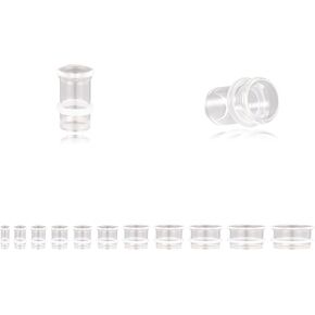 6ixGosh 1 Pair Glass Ear Gauge Plugs Thin Single Flare Gauges for Ears Stretch Expanders 6mm-25mm Available Ear Tunnels for Women Men in Kuwait