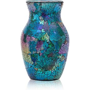 Faticdorr Mosaic Glass Vase, 12 Inch, Beautiful Mosaic Vase for Centerpiece, Home Decor, Wedding, Handmade, Pink and Gold in Saudi Arabia