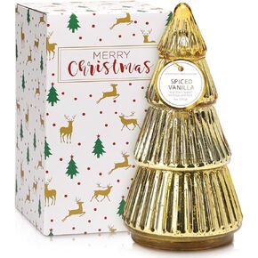 شمعة على شكل شجرة عيد الميلاد، ديكور هدايا عيد الميلاد، شموع شجرة عيد الميلاد الزئبقي على شكل برج، زينة طاولة عيد الميلاد في عطلة الشتاء، شمعة شجرة خضراء، 8oz in Kuwait