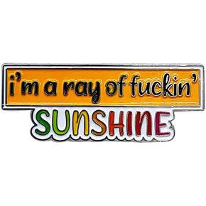 Funny Sarcastic Enamel Pin, "I'm a Ray of F-ckin' Sunshine" Saying, 1.75 x .75 Inches in Saudi Arabia