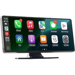 ستيريو سيارة لاسلكية Vevor ، شاشة Radio Radio المحمولة ذات 10 بوصات متوافقة مع Apple Carplay و Android Auto ، شاشة CarPlay للسيارة مع التحكم الصوتي ، رابط المرآة ، Bluetooth ، GPS Mavigation in Kuwait