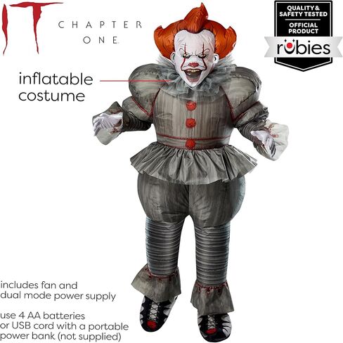 فيلم Rubies IT: زي Pennywise القابل للنفخ للبالغين، مقاس واحد للجنسين in Saudi Arabia
