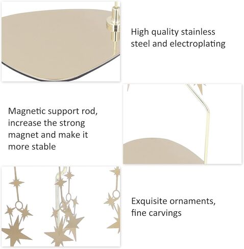 Garosa Candle Spinner Round Triangular Tray Rotating Candlestick Rotary Candle Holder Tea Light Romantic Revolving Spinning Candle Holder for Home Decoration Party Candlestick (Star) in Saudi Arabia