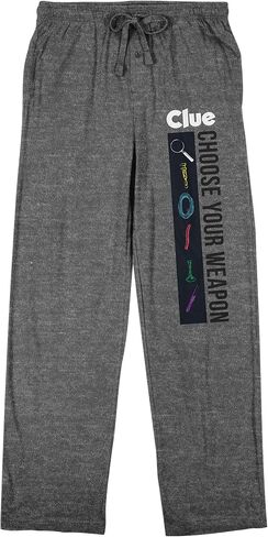Bioworld Clue Choose Your Weapon Adult Gray Heather Sleep Pajama Pants in Saudi Arabia