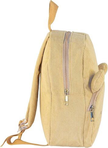 XINMAN Corduroy Toddler Backpack for Boys Girls 3-5, Cute Bear Animal Backpacks Preschool Kindergarten Backpack - Khaki in Saudi Arabia