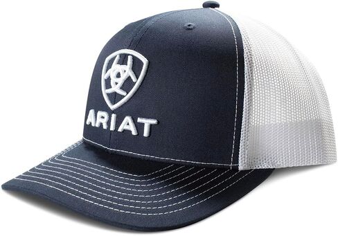 قبعة ARIAT للرجال مطرزة ثلاثية الأبعاد للاسم والدرع باللون الأزرق الداكن in Kuwait