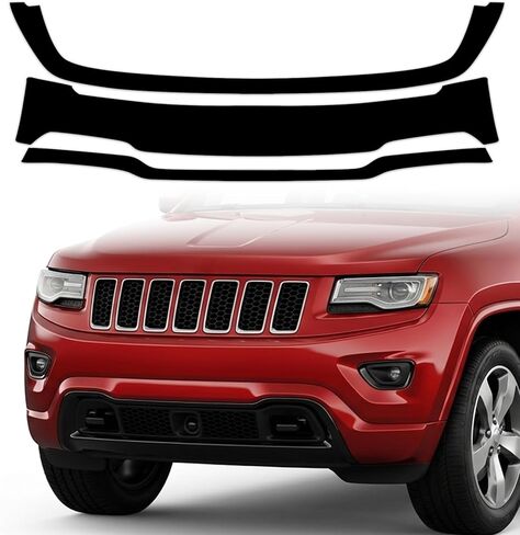 نافذة جانبية Chrome Delete Vinyl Wrap Proplay For For 2011-2021 Jeep Grand Cherokee مع تعتيم فيلم Gloss Black Kits Accessories in Kuwait