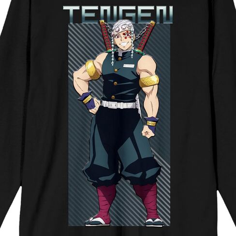 Demon Slayer Tengen Uzui Men's Black Crew Neck Shirt in Saudi Arabia