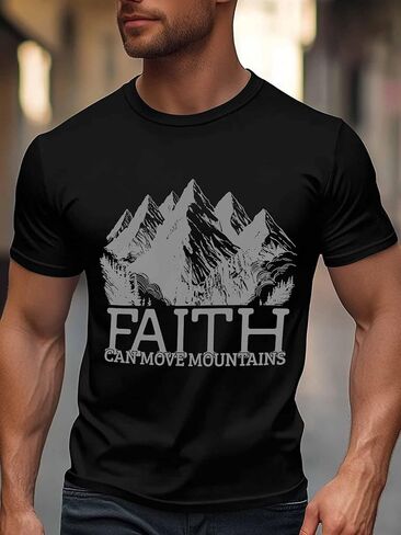 Men's T-Shirt,Short Sleeve Tee Shirt Casual Tops Mountain Forest Crew Neck T Shirts for Men in Saudi Arabia