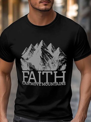 Men's T-Shirt,Short Sleeve Tee Shirt Casual Tops Mountain Forest Crew Neck T Shirts for Men in Saudi Arabia