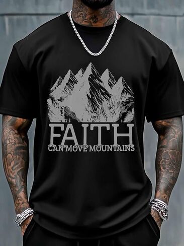 Men's T-Shirt,Short Sleeve Tee Shirt Casual Tops Mountain Forest Crew Neck T Shirts for Men in Saudi Arabia