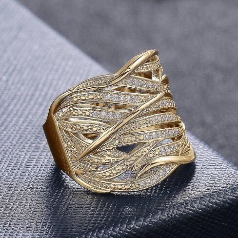Luxury Personality Women Ring Female Fashion Party Accessories with Shiny Tiny Cubic Zirconia in Saudi Arabia