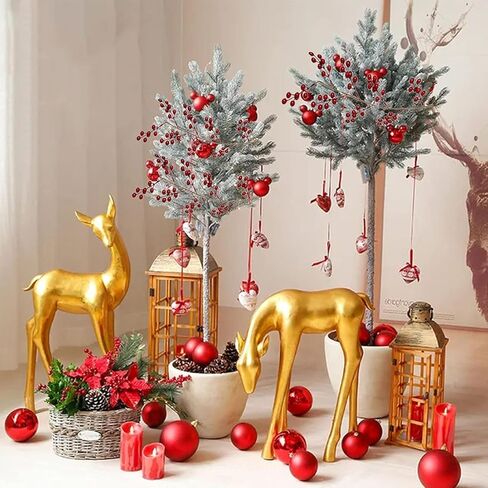 190cm Garlands for Decoration Christmas, Red Berry Garland, Red and Berry Christmas Garland for Indoor Outdoor Home Fireplace Decoration for Winter Holiday New (Nine-pronged Rattan) in Saudi Arabia