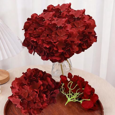 4PCS Simulated Hydrangea Flower Diameter 6.63 Inches Lollipop Hydrangea Flower Head Amazon Flower in Saudi Arabia