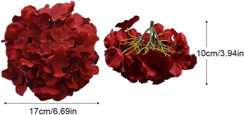 4PCS Simulated Hydrangea Flower Diameter 6.63 Inches Lollipop Hydrangea Flower Head Amazon Flower in Saudi Arabia