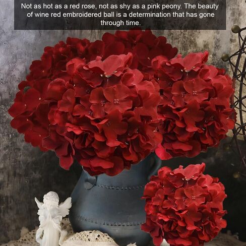 4PCS Simulated Hydrangea Flower Diameter 6.63 Inches Lollipop Hydrangea Flower Head Amazon Flower in Saudi Arabia