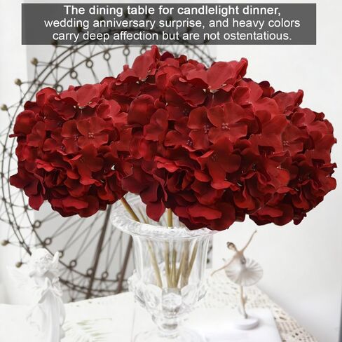 4PCS Simulated Hydrangea Flower Diameter 6.63 Inches Lollipop Hydrangea Flower Head Amazon Flower in Saudi Arabia