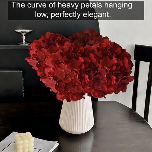 4PCS Simulated Hydrangea Flower Diameter 6.63 Inches Lollipop Hydrangea Flower Head Amazon Flower in Saudi Arabia