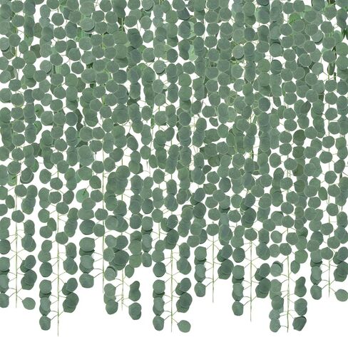 RAINFLOW Eucalyptus Garland for Table - 6PCS Faux Greenery Garland Green Garlands for Decoration Centerpiece Table Decorations Home Mantle Balcony Classroom Leaves Wall Wedding Room Decor 7.1FT in Saudi Arabia