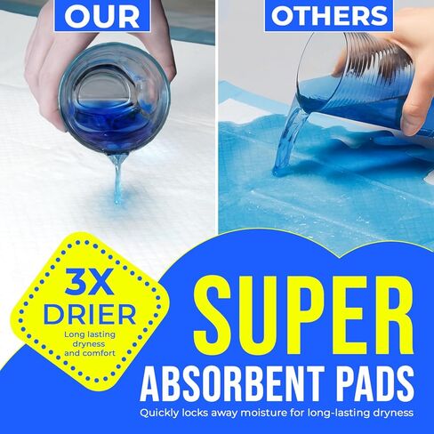 Super Absorbent Disposable Bed Pads 30"x36" (50 Count) – Leakproof Underpads for Adults, Incontinence, Baby Changing & Puppy Pee Pads – Quick Dry, Waterproof, Dog Training & Bed Protection in Saudi Arabia