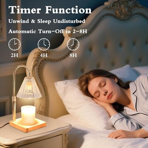 Immeiscent Candle Warmer Lamp with Timer Dimmable Adjustable Height Wax Melt Warmer for Jar Candles House Warming Gifts New Home Room Decor in Saudi Arabia