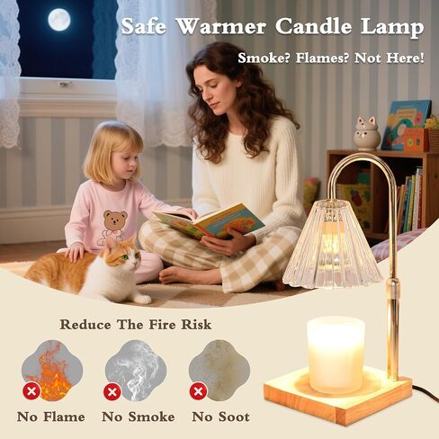 Immeiscent Candle Warmer Lamp with Timer Dimmable Adjustable Height Wax Melt Warmer for Jar Candles House Warming Gifts New Home Room Decor in Saudi Arabia