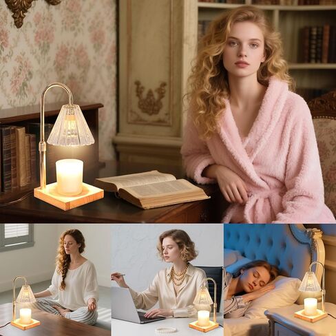 Immeiscent Candle Warmer Lamp with Timer Dimmable Adjustable Height Wax Melt Warmer for Jar Candles House Warming Gifts New Home Room Decor in Saudi Arabia