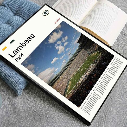 (غير مؤطرة 11 × 17 بوصة) طباعة قماشية من LambeauField - لوحة فنية جدارية من Green Bay Home Field لمحبي التعبئة، ملصق رياضي لغرفة الألعاب أو ديكور كهف الرجل in Kuwait