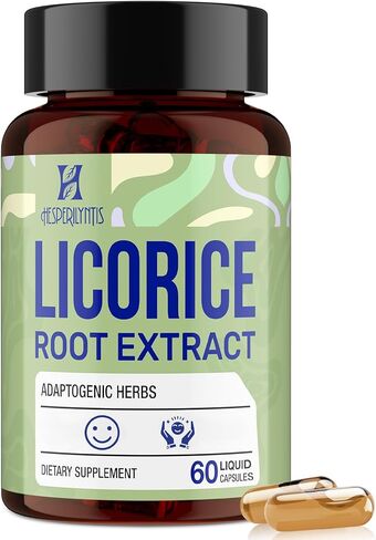 DGL Licorice Root Extract | Deglycyrrhizinated Licorice Root Extract with Ashwagandha, Rhodiola, Holy Basil | Digestive, Stomach Lining, Gut & Emotional | Max Absorption, 60 Liquid Capsules in Saudi Arabia