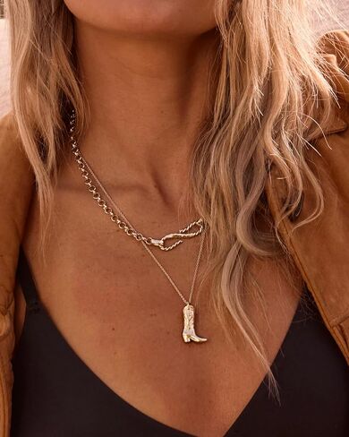 James Michelle Jewelry: Cowgirl Dreams Necklace for Women – 3-Year Color Guarantee – Waterproof, Non-Tarnish, Hypoallergenic, Gold PVD Coated – Great for Beach, Weddings, Gifts in Saudi Arabia