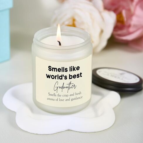 Kosmickiss Godmother Proposal Gift, Will You Be My Godmother, Mothers Day, Christmas, Birthday Gifts for Godmother Gifts, Handmade Soy Wax Candle in Saudi Arabia