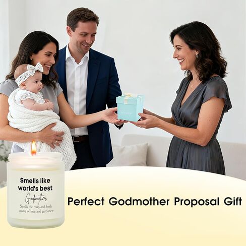 Kosmickiss Godmother Proposal Gift, Will You Be My Godmother, Mothers Day, Christmas, Birthday Gifts for Godmother Gifts, Handmade Soy Wax Candle in Saudi Arabia